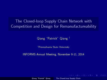 INFORMS 2014
